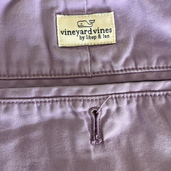 Vineyard Vines Men's Club Shorts Size 32 Purple 100% Cotton Twill 9" inseam - Picture 4 of 5